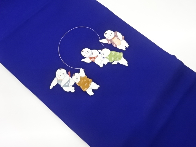 塩瀬手描き童子模様名古屋帯